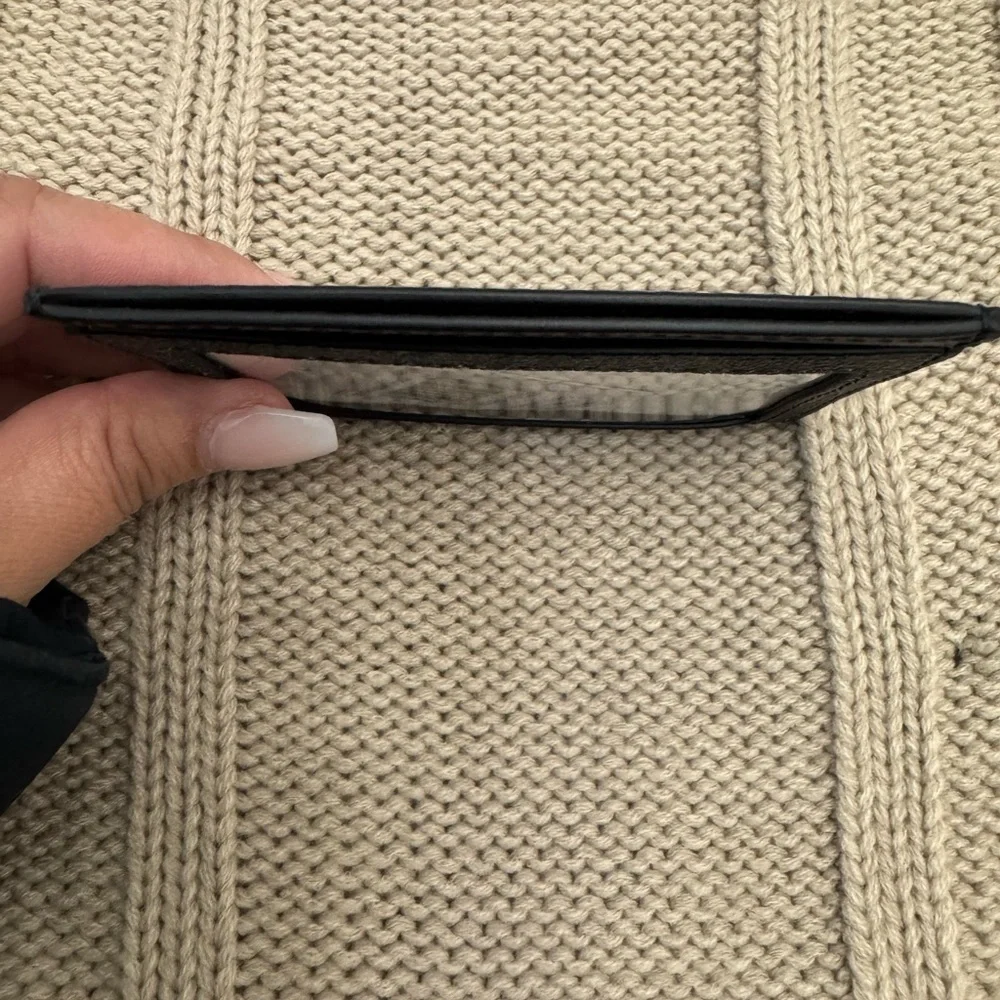 Coach Black Signature Card Holder